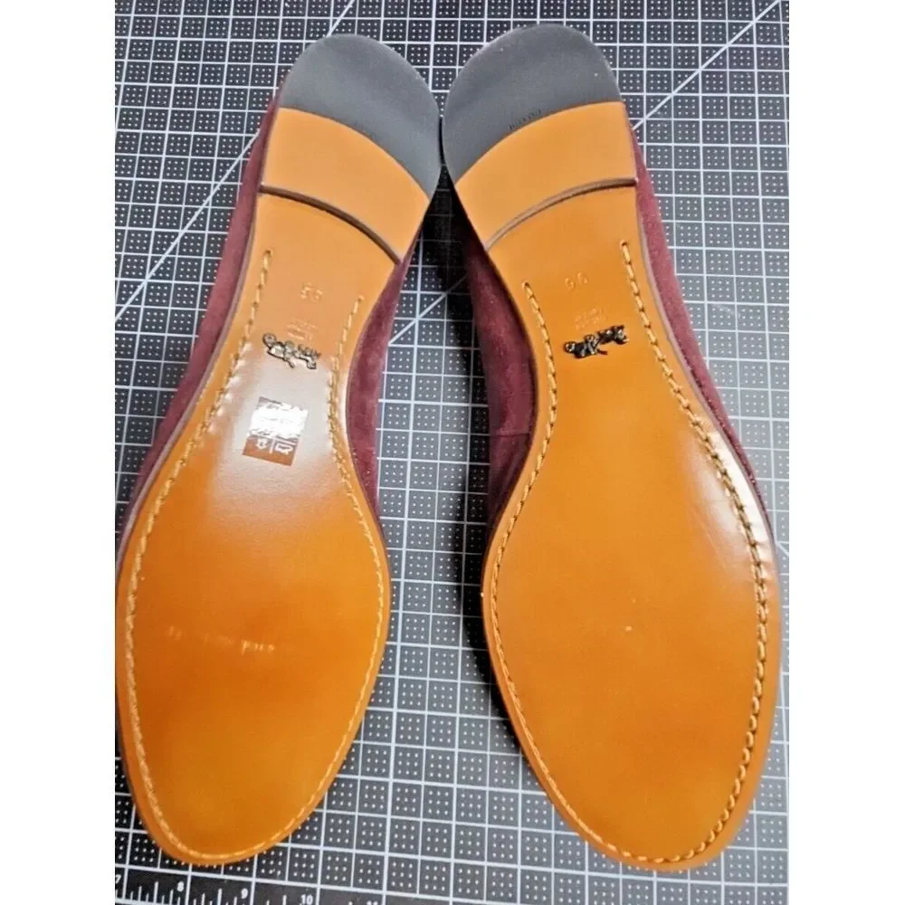 Coach Lola Ballet Bordeaux Suede shoes woman Sz US 9.5 M‎